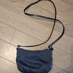 Elegant Coach Dark Gray And Silver Women's Shoulder Bag